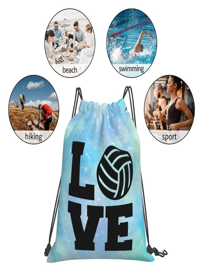 AIMASTZ Love Volleyball Unisex Drawstring Backpack Bag Sport Gym Swim Travel Sackpack - Image 4